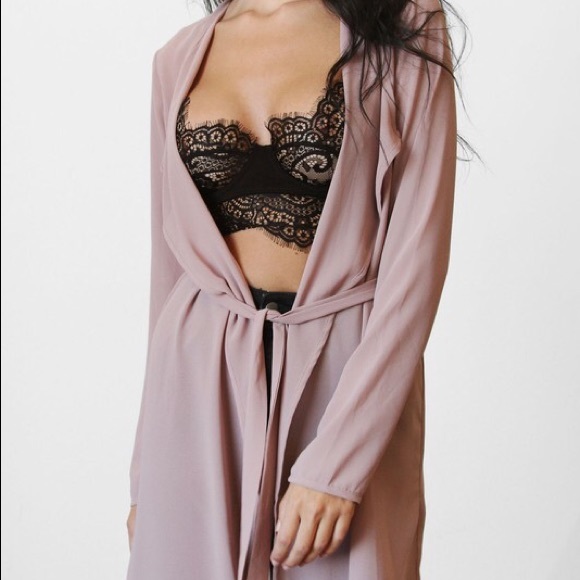 LAST 1 // ‘CRYSTAL’ Lightweight Duster | Mauve - Picture 3 of 5